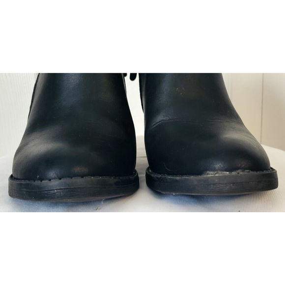 Massini Black Faux Leather Ashton Ankle Boots Booties Women's 6 Two Side Zippers - Picture 2 of 7